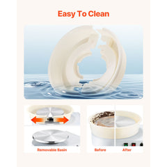 Pottery Wheel, 35 cm Ceramic Wheel Forming Machine, 60-300 RPM Speed Adjustable Foot Pedal, Adjustable Lift Leg, Detachable Basin, Complete Tool Accessory Kit for Work Art Craft DIY, White