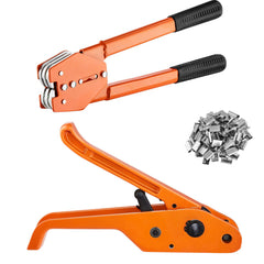 Banding Strapping Kit with Strapping Tensioner Tool, Banding Sealer Tool, 300 m Length PET Band, 300 Metal Seals, Pallet Packaging Strapping Banding Kit Banding Packaging Strapping for Packing