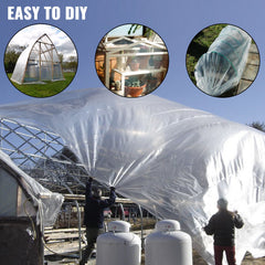Greenhouse Film, Greenhouse Polyethylene Film 20x28 ft Greenhouse Plastic