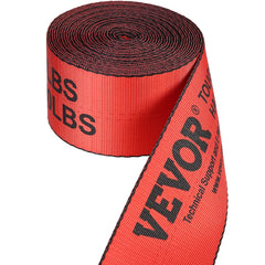Winch Straps, 10.2 cm x 9.1 m, 2.7T Load Capacity, 8.2T Breaking Strength, Truck Straps with Flat Hook, Flatbed Tie Downs Cargo Control for Trailers, Farms, Rescues, Tree Saver, Red (10 Pack)