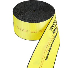 Winch Straps, 10.2 cm x 12.2 m, 2.7T Load Capacity, 8.2T Break Strength, Truck Straps with Flat Hook, Flatbed Tie Downs Cargo Control for Trailers, Farms, Rescues, Tree Saver, Yellow (10 Pack)