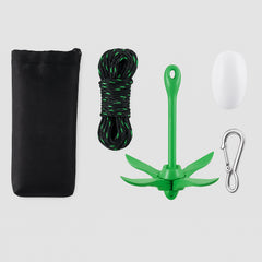 Kayak Anchor Kit, 3.5 lb Paddle Board Anchor Kit with 26.2 ft/8 m Rope and Buoy, Folding Small Boat Anchor with Storage Bag and Snap Hook, Kayak Accessories for Kayaks, Small Boats, Canoes