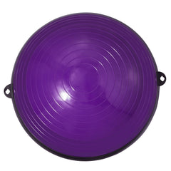 Half Exercise Ball Trainer, 23 inch Balance Ball Trainer, 660lbs Stability Ball, Yoga Ball with Resistance Bands & Foot Pump, Strength Fitness Ball for Home Gym, Full Body Workout, Purple