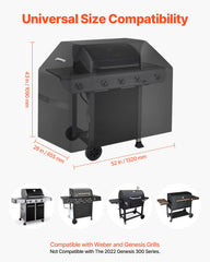 52 inch Grill Cover Heavy Duty BBQ Gas Grill Cover Outdoor Waterproof