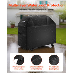 58 inch Grill Cover Heavy Duty BBQ Gas Grill Cover Outdoor Waterproof