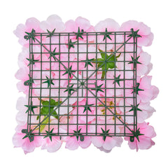 3D Flower Wall Panel, 12 PCS 15 x 15 inch, Artificial Floral Wall Background Mesh Backing Mat,Seamless Design&Easy Installation for Wedding Valentines Day Home Baby Party Backdrop Decor,Pink