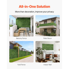 Artificial Grass Wall Panels, 40 x 120 inch, Milan Grass Greenery Boxwood Panel for Indoor Outdoor Green Decor & Ivy Fence Covering, Privacy Backdrop Wall Hedge Screen for Garden