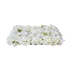 3D Flower Wall Panel, 24 PCS 15 x 15 inch, Artificial Floral Wall Background Mesh Backing Mat,Seamless Design&Easy Installation for Wedding Valentines Day Home Baby Party Backdrop Decor,White