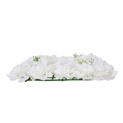 3D Flower Wall Panel, 24 PCS 15 x 15 inch, Artificial Floral Wall Background Mesh Backing Mat,Seamless Design&Easy Installation for Wedding Valentines Day Home Baby Party Backdrop Decor,White