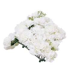 3D Flower Wall Panel, 24 PCS 15 x 15 inch, Artificial Floral Wall Background Mesh Backing Mat,Seamless Design&Easy Installation for Wedding Valentines Day Home Baby Party Backdrop Decor,White