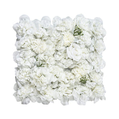 3D Flower Wall Panel, 24 PCS 15 x 15 inch, Artificial Floral Wall Background Mesh Backing Mat,Seamless Design&Easy Installation for Wedding Valentines Day Home Baby Party Backdrop Decor,White