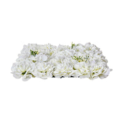 3D Flower Wall Panel, 24 PCS 15 x 15 inch, Artificial Floral Wall Background Mesh Backing Mat,Seamless Design&Easy Installation for Wedding Valentines Day Home Baby Party Backdrop Decor,White