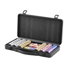 Poker Chip Set, 300-Piece Poker Set, Complete Poker Playing Game Set with Carrying Case, Heavyweight 14 Gram Casino Clay Chips, Cards, Buttons and Dices, for Texas Hold'em, Blackjack, Gambling