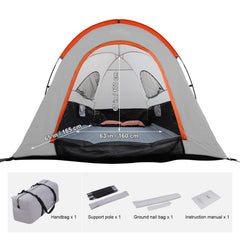 Truck Bed Tent, 5.5'-6' Pickup Truck Tent with Rain Layer and Carry Bag, Waterproof PU2000mm Double Layer Truck Tent for Camping, Accommodate 2-3 Person, for Camping Traveling Outdoor Activities