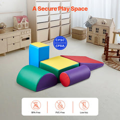 Climbing Toys 5 Piece Foam Climbing Blocks for Toddlers and Preschoolers