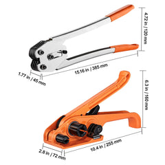 Banding Strapping Kit with Strapping Tensioner Tool, Banding Sealer Tool, 100 m Length PP Band, 100 Metal Seals, Pallet Packaging Strapping Banding Kit, Banding Packaging Strapping for Packing