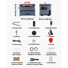 Diesel Heater, 8KW, DC 12V/24V, All in One Portable Diesel Air Heater with Bluetooth APP Control, Remote Control and LCD Screen, 5 L Fuel Tank for Trucks, Vans, RVs, Campers, and Garages