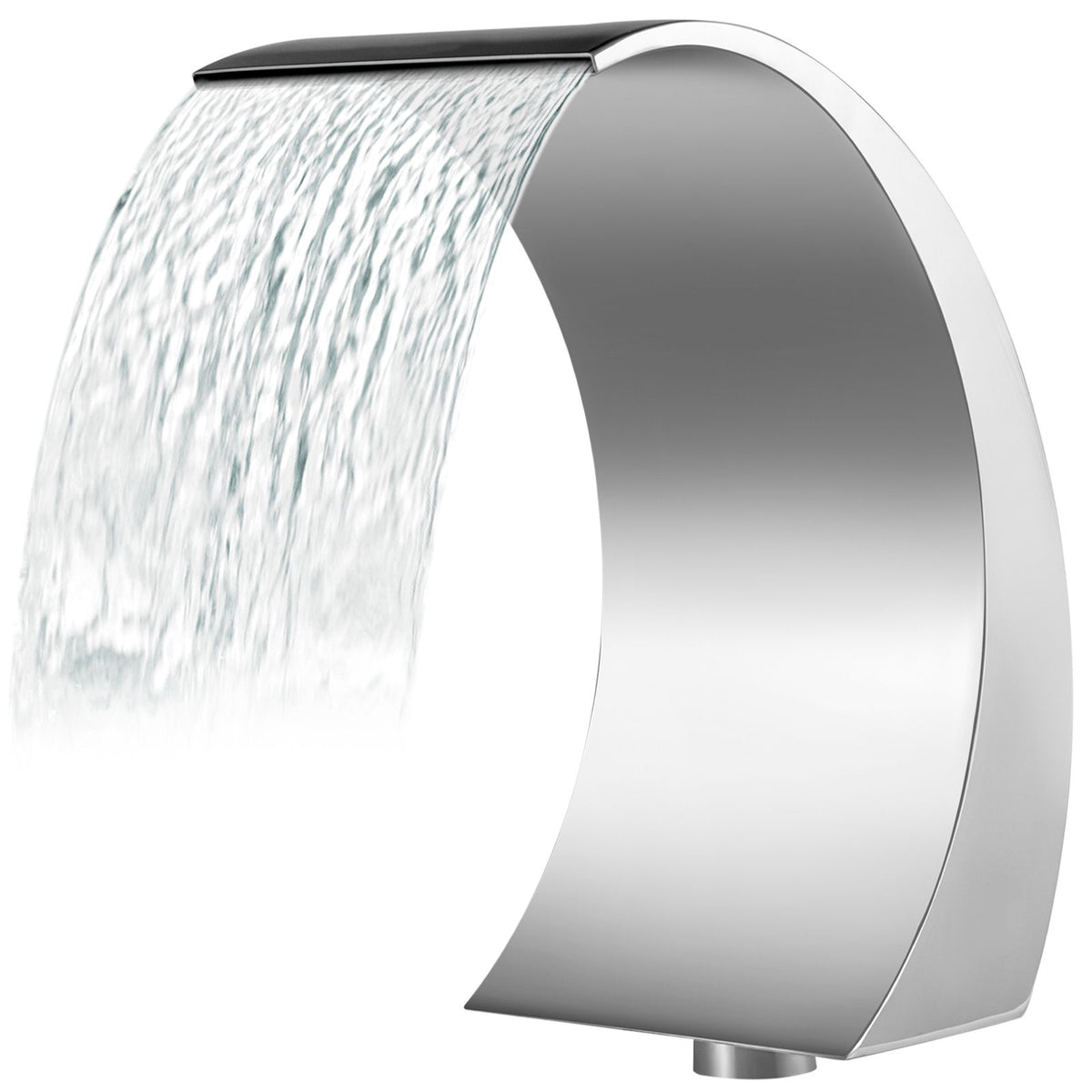 Stainless Steel Pool Fountain 17.7 x 11.8 x 23.6 inches Pool Fountain Silver Pool Fountains for In Ground Pools Garden Outdoor Waterfalls Sheer Descent Pond Water Feature