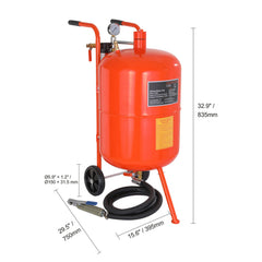 20 Gallon Sand Blaster, 60-110 PSI High Pressure Sandblaster, Portable Abrasive Blasting Tank, Air Sand Blasting Kit with 4 Ceramic Nozzles and Oil-Water Separator for Paint, Stain, Rust Removal