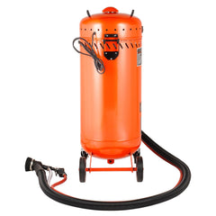 28 Gallon Vacuum Sand Blaster, Dustless Sandblaster with Built-in 1200W Vacuum System for Dust Control and Abrasive Recycle, 60-110 PSI Heavy Duty Abrasive Blasting Machine