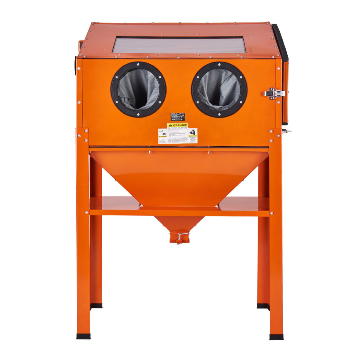 60 Gallon Sand Blasting Cabinet with Stand with Blasting Gun & 4 Nozzles