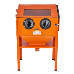 60 Gallon Sand Blasting Cabinet with Stand with Blasting Gun & 4 Nozzles