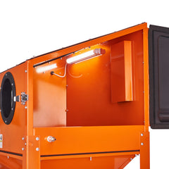 60 Gallon Sand Blasting Cabinet with Stand with Blasting Gun & 4 Nozzles