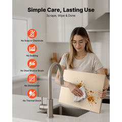 Pizza Stone, 508 x 355 mm Rectangular Cordierite Pizza Stone, Extra Large Baking-Stone with PP Scraper, 17 mm Thick Heat-Resistant Cordierite, for Oven, Baking Bread & Pizzas, BBQ Grilling