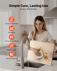 Pizza Stone, 508 x 355 mm Rectangular Cordierite Pizza Stone, Extra Large Baking-Stone with PP Scraper, 17 mm Thick Heat-Resistant Cordierite, for Oven, Baking Bread & Pizzas, BBQ Grilling