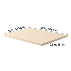 Pizza Stone, 508 x 355 mm Rectangular Cordierite Pizza Stone, Extra Large Baking-Stone with Aluminum Peel, 15 mm Thick Heat-Resistant Cordierite, for Oven, Baking Bread & Pizzas, BBQ Grilling