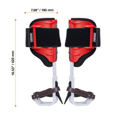 Tree Climbing Spikes, 1 Pair Aluminum Climbing Spurs, 350lbs Load Capacity Tree Climbing Gear with Straps and Spike Protectors, Arborist Equipment for Climbers, Hunting, Fruit Picking, Red