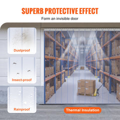 Strip Curtain PVC Door Curtain 244 x 244 cm Cooler Freezer Clear Plastic