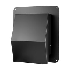 149 mm Hooded Wall Vent Cover SPCC Steel Roof Exhaust 1 Pack Black