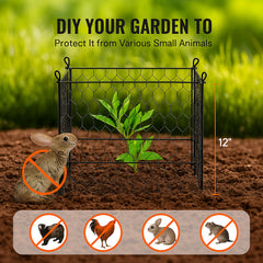 4 Pack Plant Protector from Animals, 13.4'' x 13.4'' Chicken Wire Plant Protector, Plant Cages for Outdoor Plants, Flowers & Vegetables, Keeps Bunny Chicken Squirrels Out, 16pcs Metal Mesh