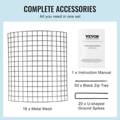6 Pack Plant Protector from Animals, 320mm Dia. x 355mm H Chicken Wire Plant Protector, Plant Cages for Outdoor Plants, Flowers & Vegetables, Keeps Bunny Chicken Squirrels Out, 18pcs Metal Mesh