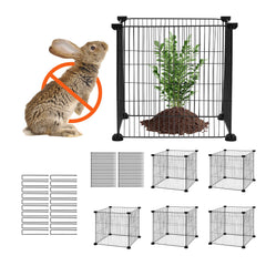 5 Pack Plant Protector from Animals, 390 mm x 390 mm Chicken Wire Plant Protector, Plant Cages for Outdoor Plants, Flowers & Vegetables, Keeps Bunny Chicken Squirrels Out, 20pcs Metal Mesh