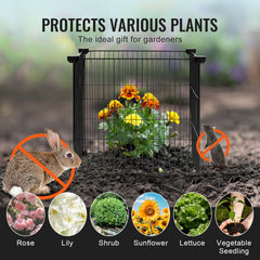 5 Pack Plant Protector from Animals, 390 mm x 390 mm Chicken Wire Plant Protector, Plant Cages for Outdoor Plants, Flowers & Vegetables, Keeps Bunny Chicken Squirrels Out, 20pcs Metal Mesh