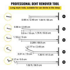 Rods Dent Puller Stainless Steel Paintless Repair Kits Hail Removal 13 PCS