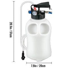 Transmission Fluid Pump 2 Way ATF Refill System Dispenser, Oil and Liquid Extractor 10 Liter Large Capacity, Automatic Transmission Fluid Pump Tool Set with 14 Pieces ATF Filler Adapters