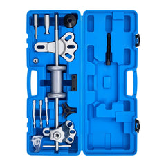 9-Way Slide Hammer Puller Set, 15PCS Front Wheel Hub Bearing Remover & Rear Wheel Axle Hub Dent Shaft Puller Tool Kit, Axle Bearing Puller Tool Kit and Slide Hammer Remover Set with Carry Box