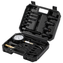 Diesel Engine Compression Tester, 18 pcs Cylinder Pressure Test Tool Kit, with 0-1000 psi Gauge and Adapters, Diesel Injector Tester Check Cylinders in Diesel Trucks, Tractors, Equipment