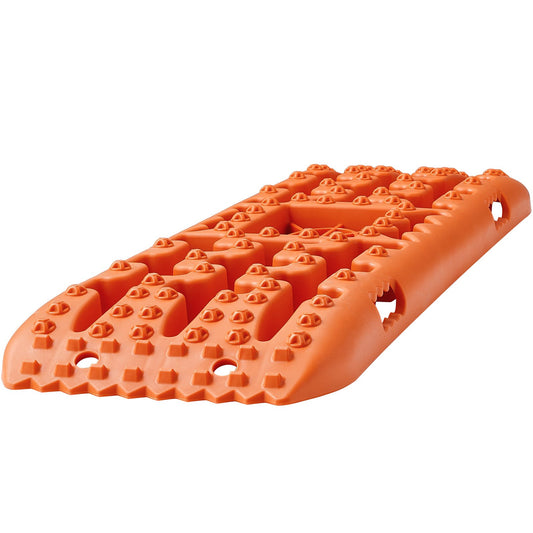 10 TON Traction Boards with PP Material, Recovery Boards for Off-road Vehicles/Cars/Pickups/SUVs/RVs, Pair Tire Traction Mats on Snow, Sand, Mud and Loose Terrain, Storage Bag, Long, Orange