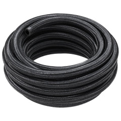 8AN Fuel Line Kit, 6.1 m Fuel Hose Kit, 1.0 cm Nylon Stainless Steel Braided Fuel Line Oil/Gas/Diesel Hose End Fitting Kit, with 12 PCS Swivel Fitting Adapter Kit, Black