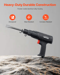 Air Hammer, 2500-2700BPM Pneumatic Hammer with 70mm Stroke & 4PCS 170mm Long Barrel Chisels, Pistol-Grip Compact Air Chisel Pneumatic Shovel Tool for Cutting Scraping Demolishing