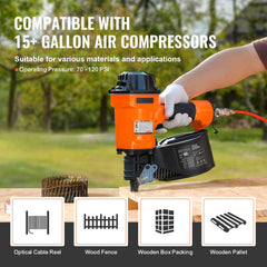 MCN70 Coil Siding Nailer 45mm to 70mm 15 Degree Pneumatic Nail Gun