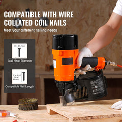 CN83N Coil Siding Nailer 50mm to 83mm 15 Degree Pneumatic Nail Gun