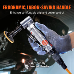 Air Angle Die Grinder, 1/4" Right Angle Die Grinder (20000RPM), Heavy Duty 90-Degree Angled Air Powered, 24PCS Discs for Grinding, Polishing, Deburring, Rust Removal
