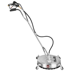Surface Cleaner 20 inch Flat Surface Cleaner for Pressure Washer 4000psi Pressure with 3/8 Quick Connector Surface Cleaner W/ Casters 10.5GPM Stainless Steel Rotating Rod & 3 Nozzle for Patio