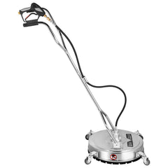 Surface Cleaner 20 inch Flat Surface Cleaner for Pressure Washer 4000psi Pressure with 3/8 Quick Connector Surface Cleaner W/ Casters 10.5GPM Stainless Steel Rotating Rod & 3 Nozzle for Patio