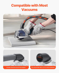 Cutting Dust Shroud for Angle Grinders, 100-125 mm Angle Grinder Dust Shroud with 6 Clamping Washers & 125 mm Diamond Grinding Cup Wheel, Adjustable Cutting Depth, Connect to Vacuum Cleaner